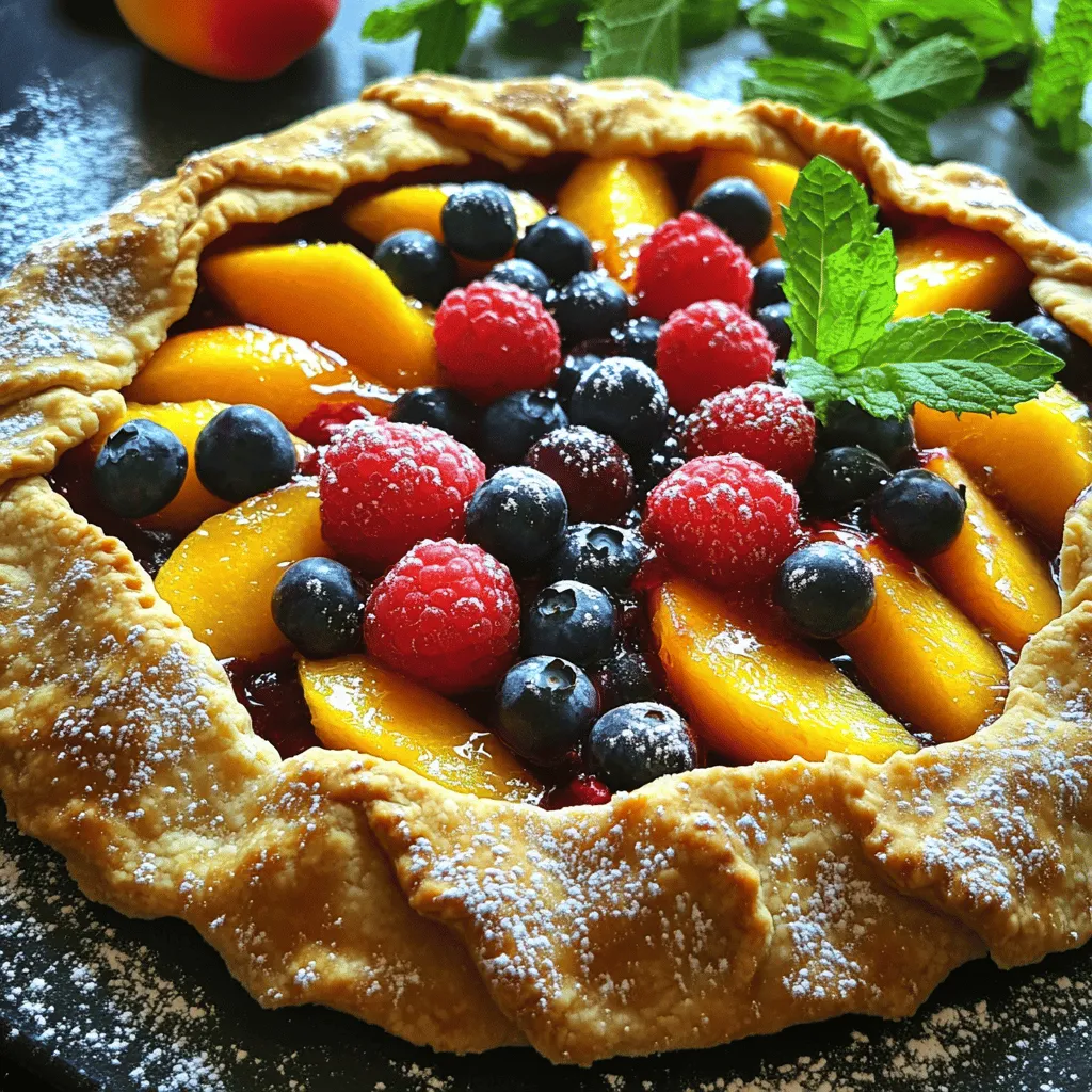 Peach and Berry Galette Simple Dessert Delight