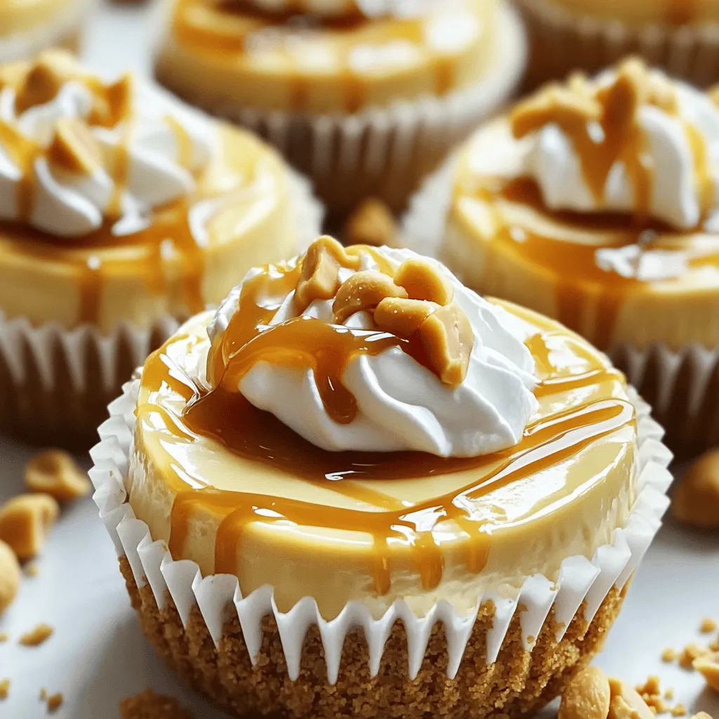 To make the Peanut Butter Caramel Mini Cheesecakes, gather the following ingredients:
