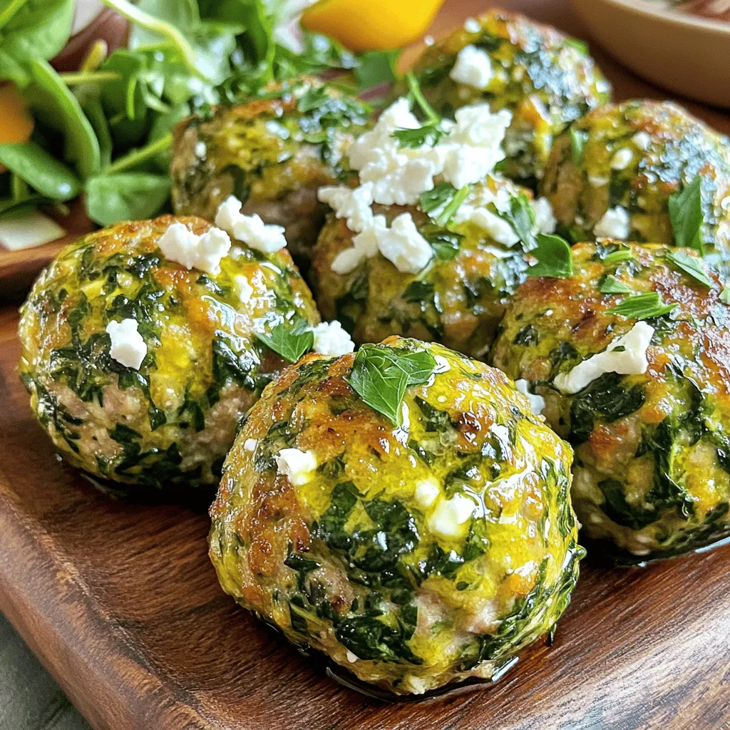 Spinach Feta Turkey Meatballs Flavorful and Nutritious