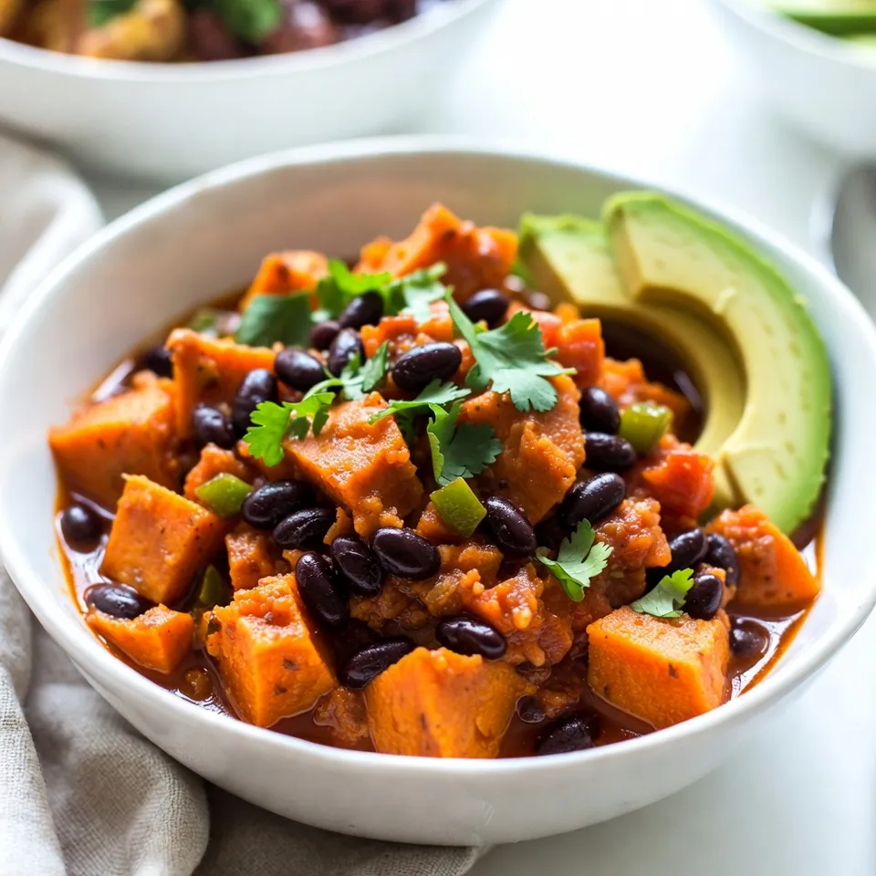 Savory Sweet Potato Black Bean Chili Simple Recipe
