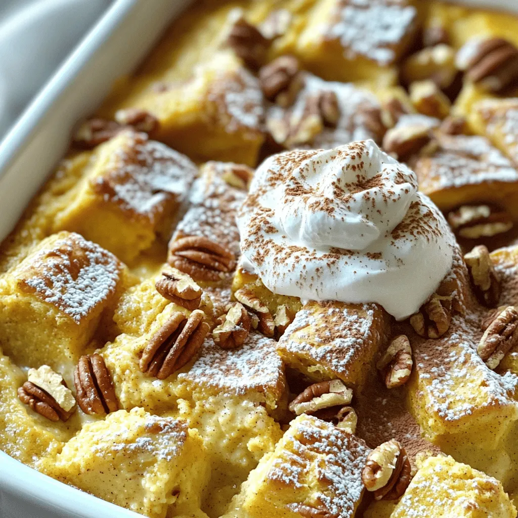 Slow Cooker Pumpkin Pecan Bread Pudding Delight