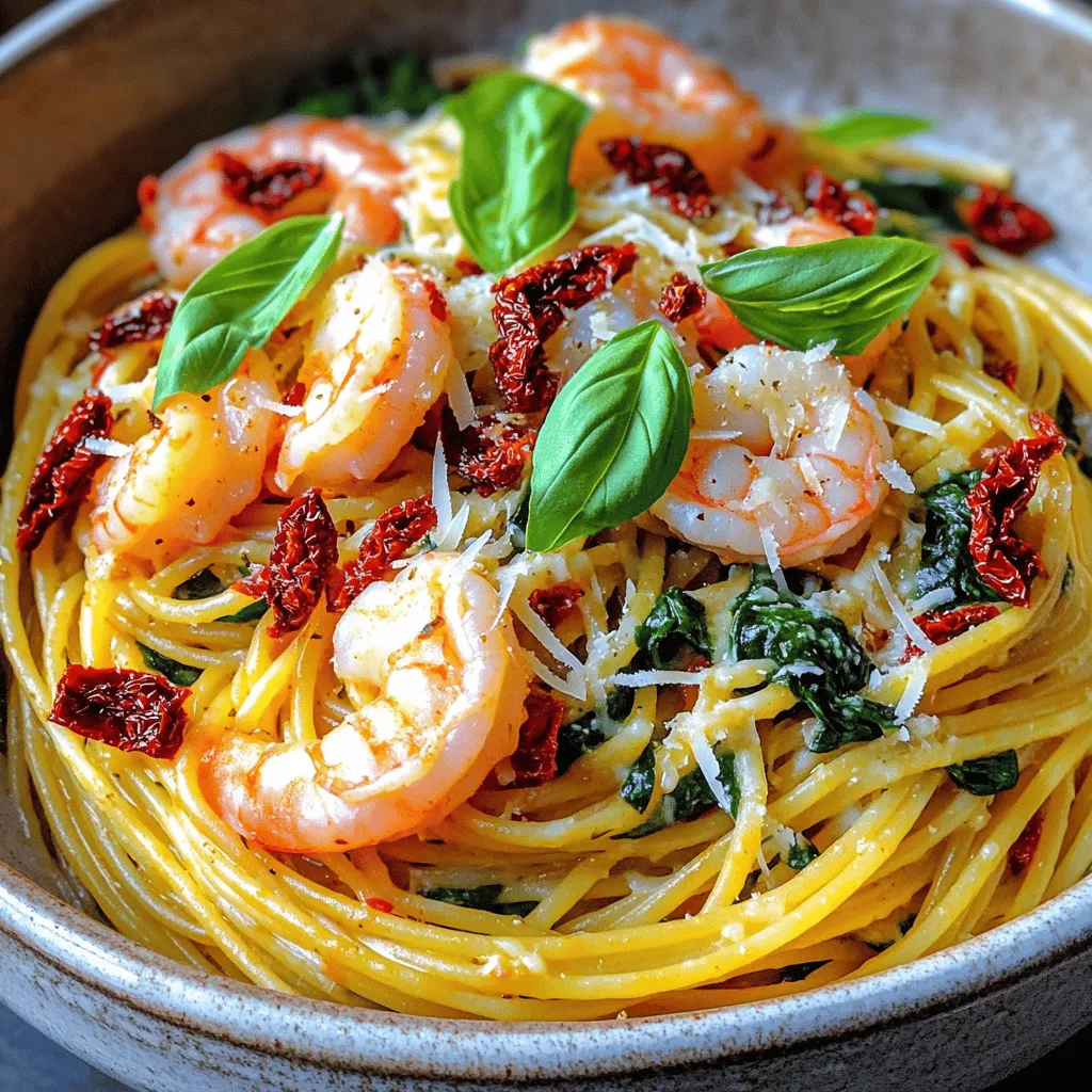 Sun Dried Tomato Shrimp Pasta One Pan Delight