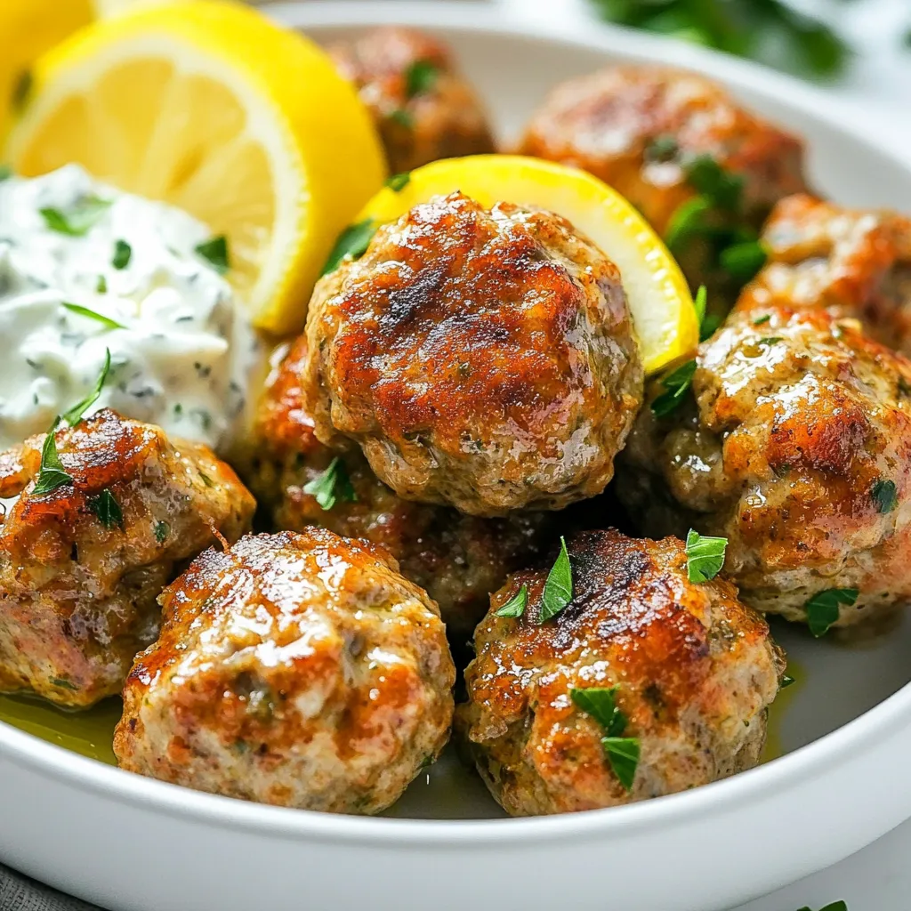 Air Fryer Mediterranean Meatballs Flavorful Delight