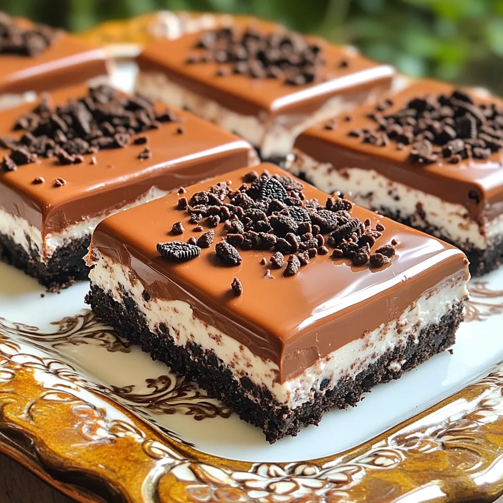 No-Bake Chocolate Covered Oreo Bars Indulgent Treat