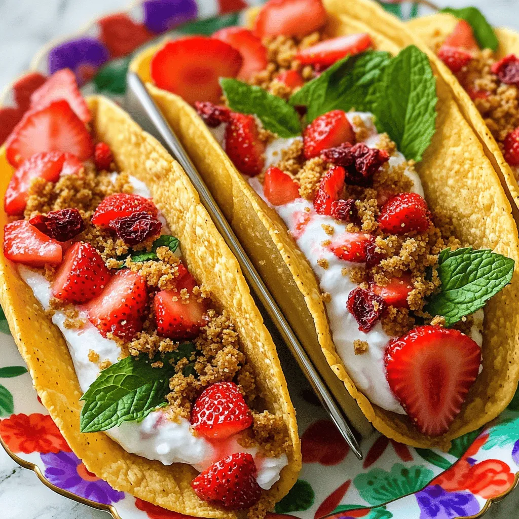 Strawberry Crunch Cheesecake Tacos Recipe Delight