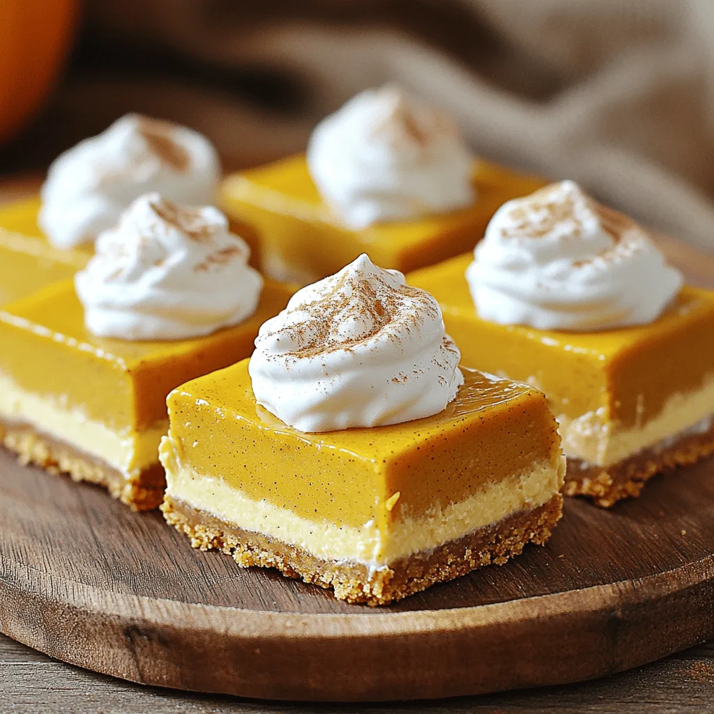 Pumpkin Cream Pie Bars With Whipped Topping Delight