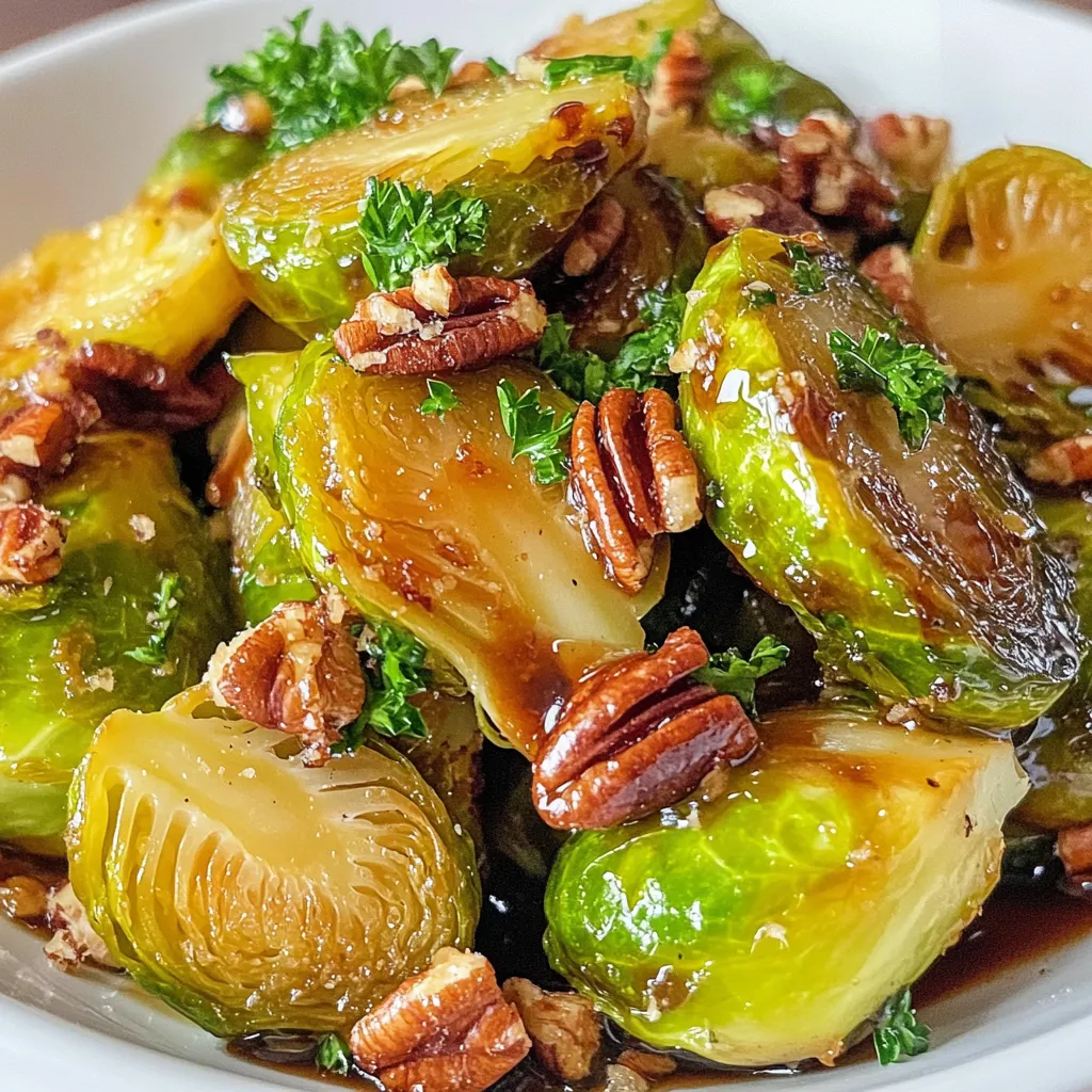 Maple Glazed Brussels Sprouts Savory and Simple Dish