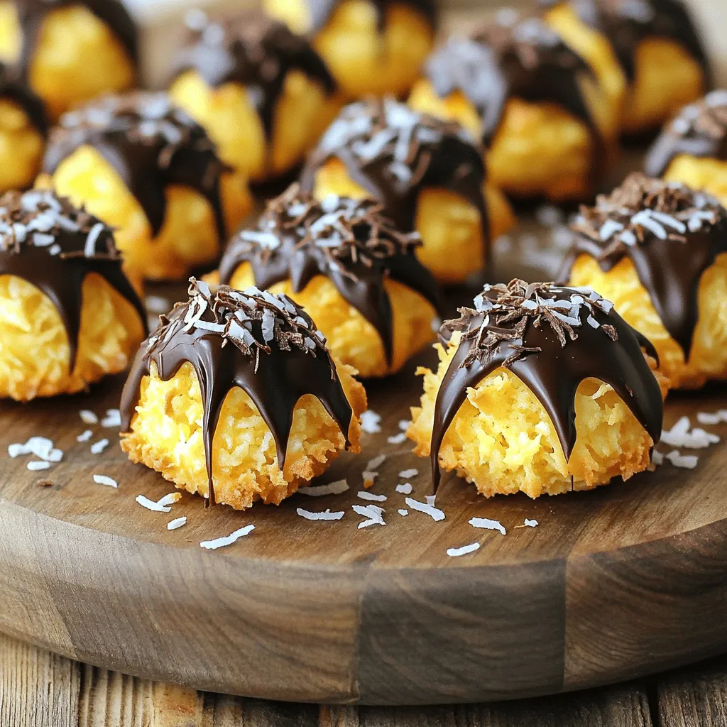 Chocolate Dipped Coconut Macaroons Simple Treat
