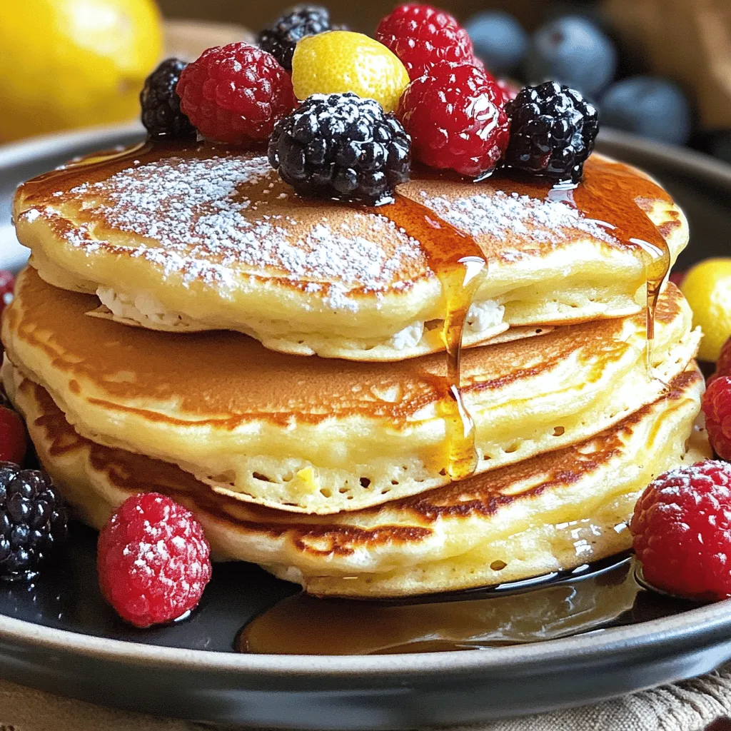 Lemon Ricotta Pancakes Light and Fluffy Breakfast Treat