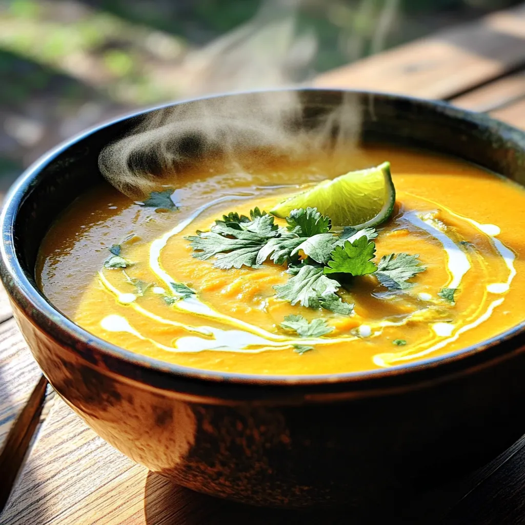 Butternut Squash Coconut Curry Soup Delightful Treat