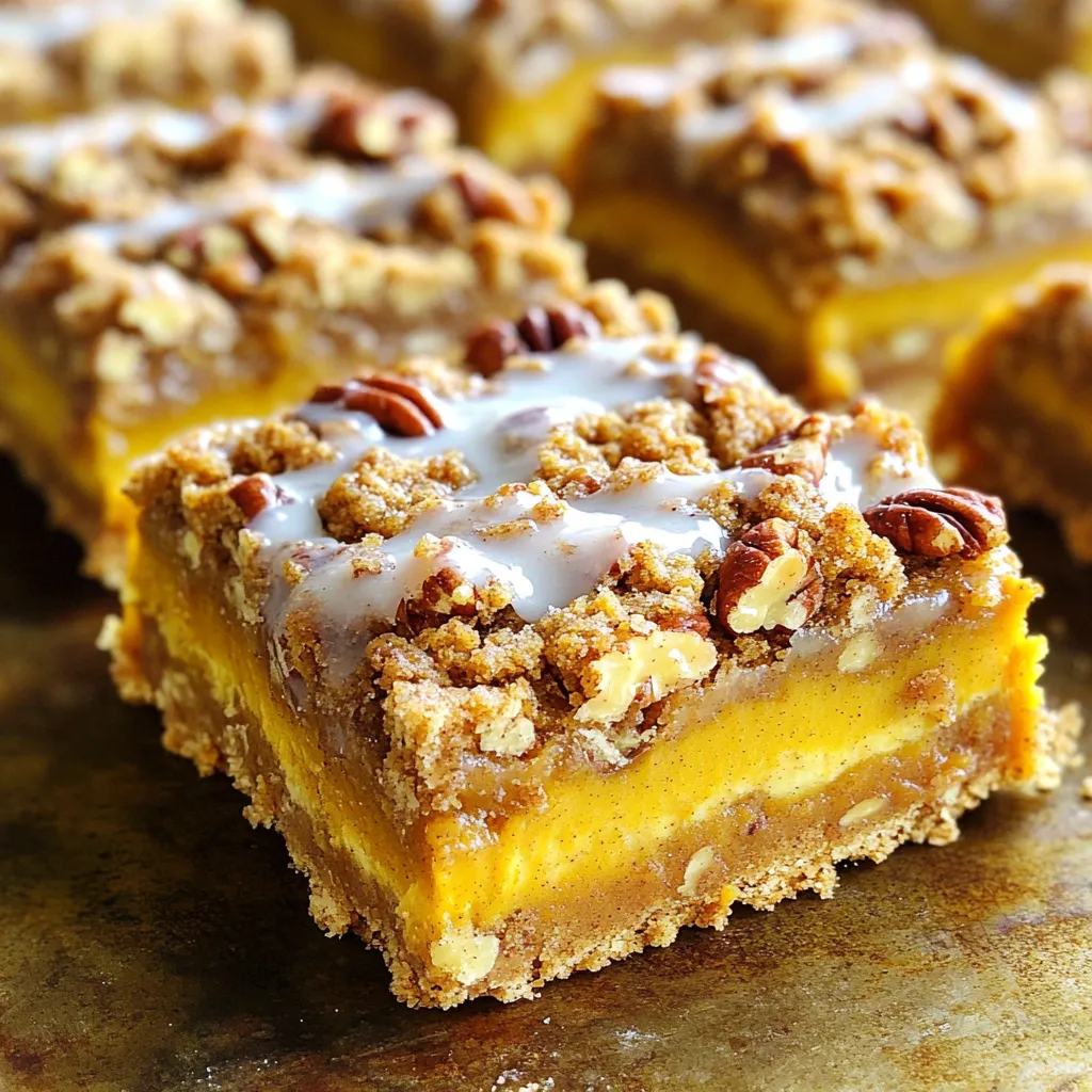 Pumpkin Pecan Streusel Bars Delicious Fall Delight