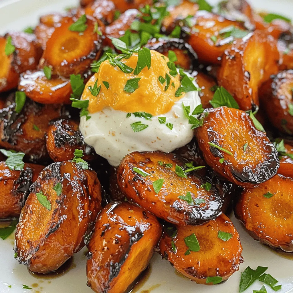 Dinner Party Recipes Balsamic Carrots with Yogurt