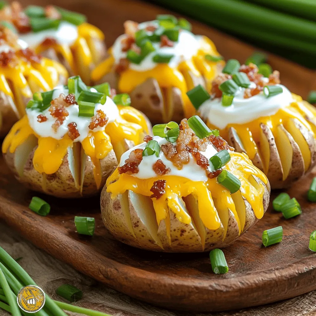 Crispy Loaded Hasselback Potato Bites for Parties