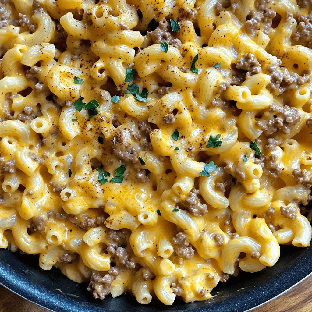 To make an easy hamburger helper recipe, you need simple ingredients. The main item is ground beef or turkey. I often use one pound for a family meal. You also need one small onion, diced finely. Two cloves of garlic, minced, add great flavor.