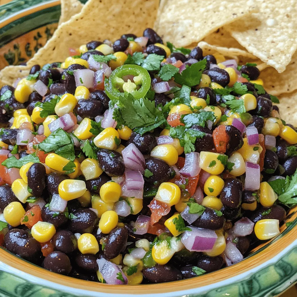 The key to a flavorful black bean and corn salsa lies in using fresh salsa ingredients. Start with black beans. I prefer canned black beans for ease. Just rinse and drain them to remove excess salt. They add protein and fiber, making this dish filling.