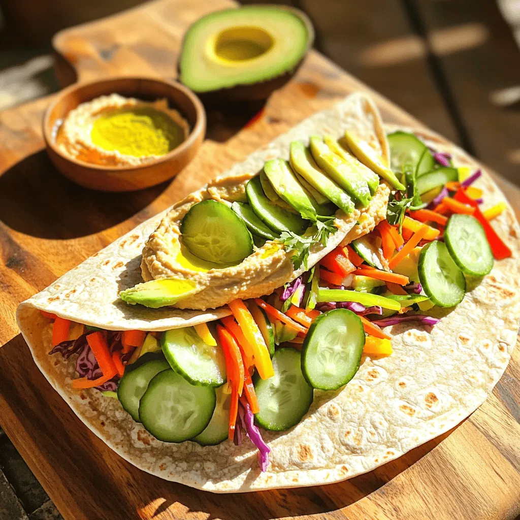 Hummus and Veggie Wrap Refreshing Light Meal Option