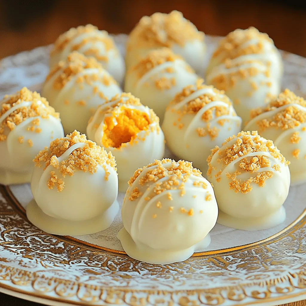 No-Bake White Chocolate Pumpkin Pie Truffles Delight