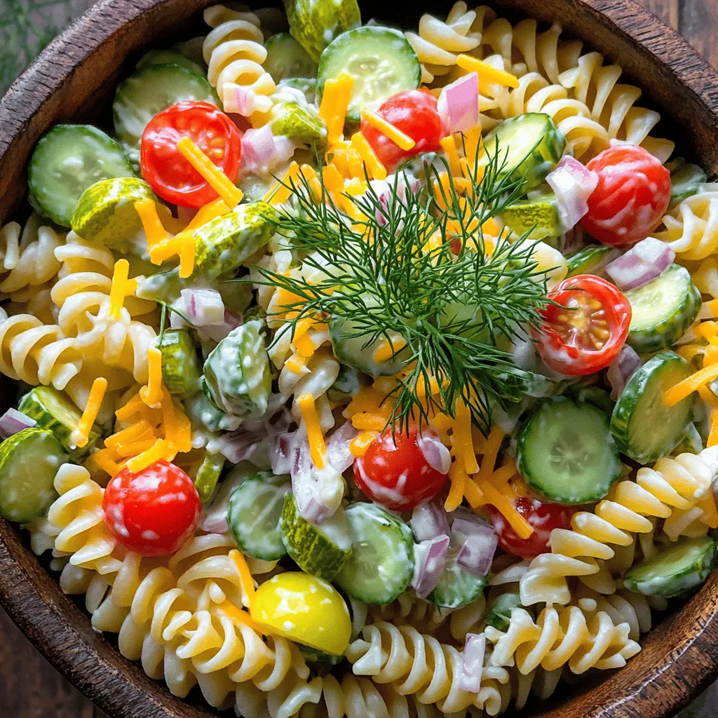 Pickle Ranch Pasta Salad Bowls Fresh and Flavorful Meal