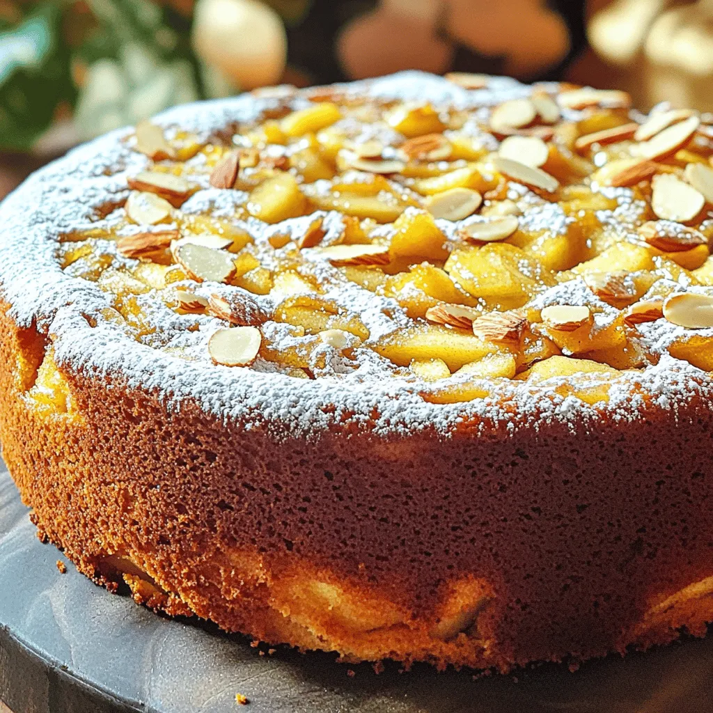 Honey Cake with Almonds and Apple Delightful Treat