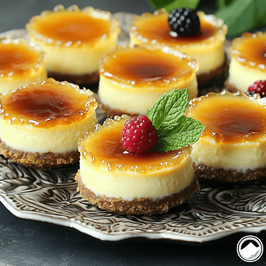 Mini Crème Brûlée Cheesecakes Delightful Dessert Treat