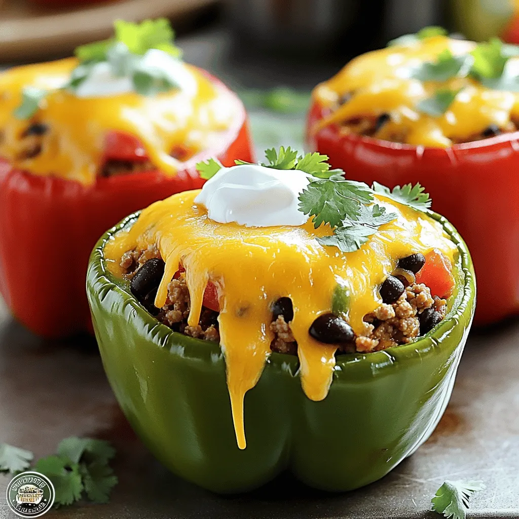 Cheesy Taco Stuffed Peppers Flavorful Dinner Delight
