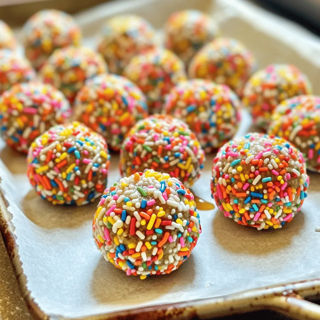 No-Bake Birthday Cake Protein Balls Delightfully Healthy