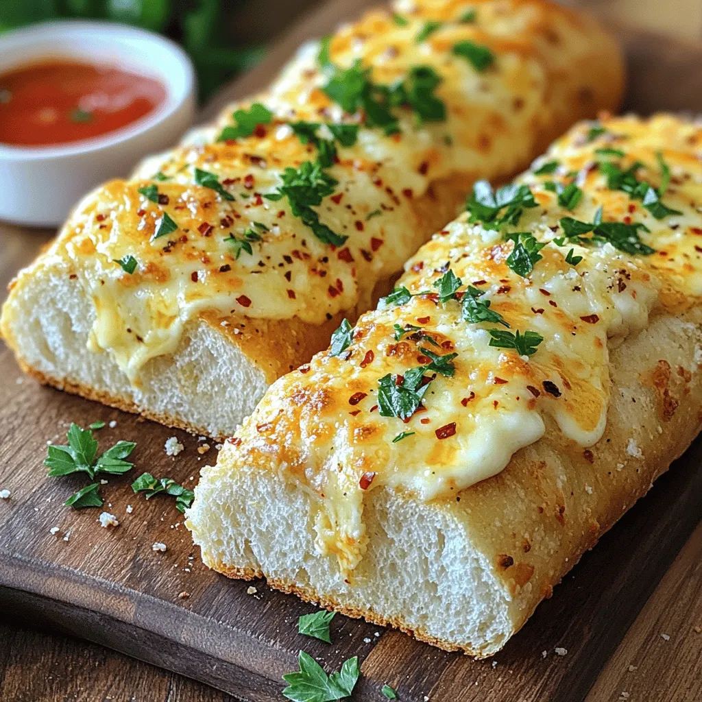To make cheesy garlic bread, you need a few key ingredients.