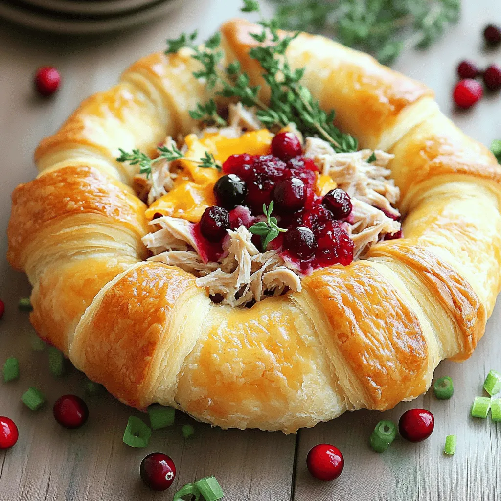 Savory Turkey and Cranberry Crescent Ring Delight