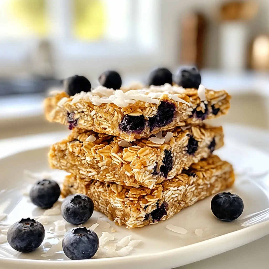 Blueberry Coconut Energy Bars Healthy Snack Delight