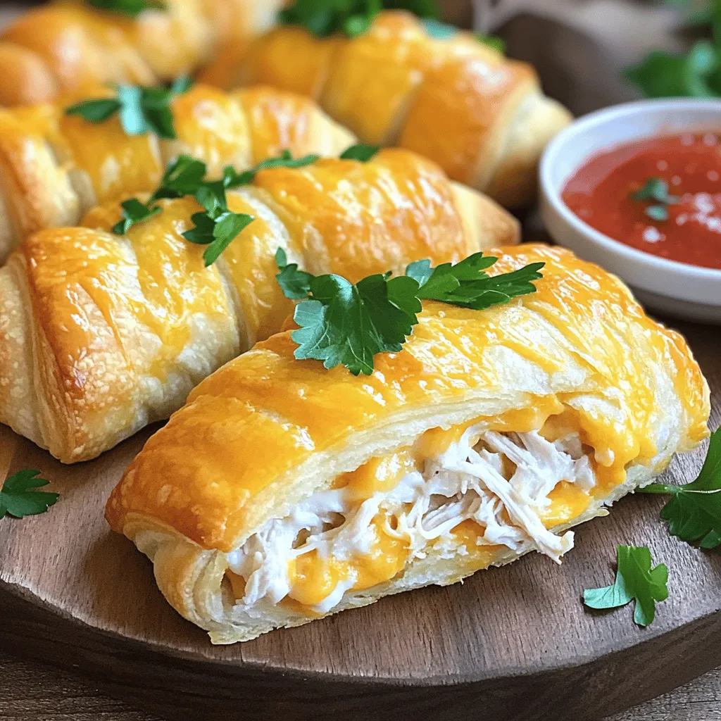 The cheesy chicken crescent rolls recipe requires simple and tasty ingredients. Here’s what you need: