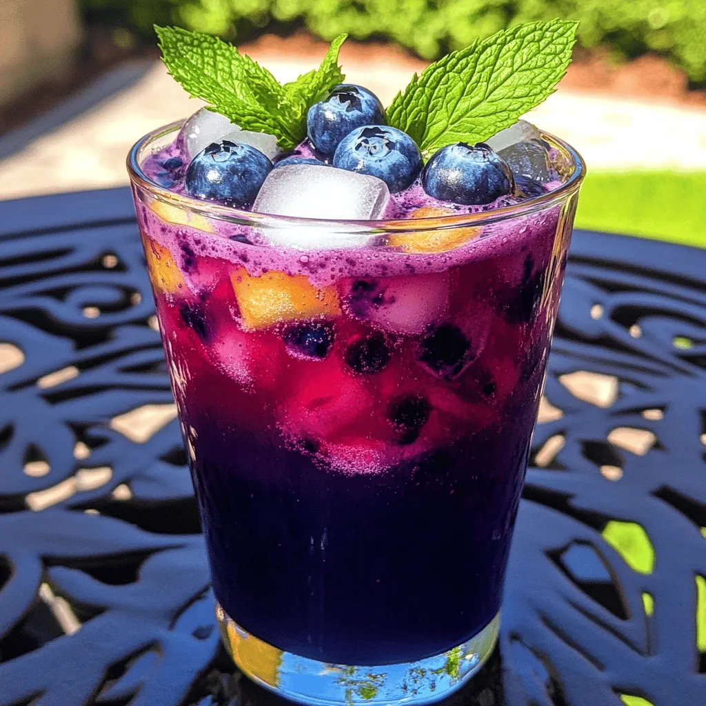 Sugar Free Blueberry Italian Cream Soda Delightful Treat