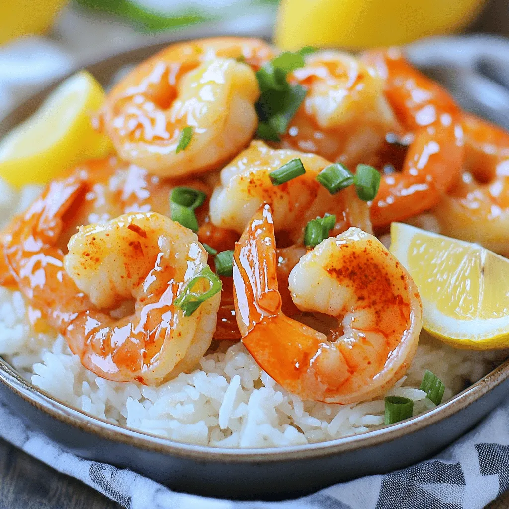 Garlic Butter Shrimp and Rice Tasty Dinner Idea
