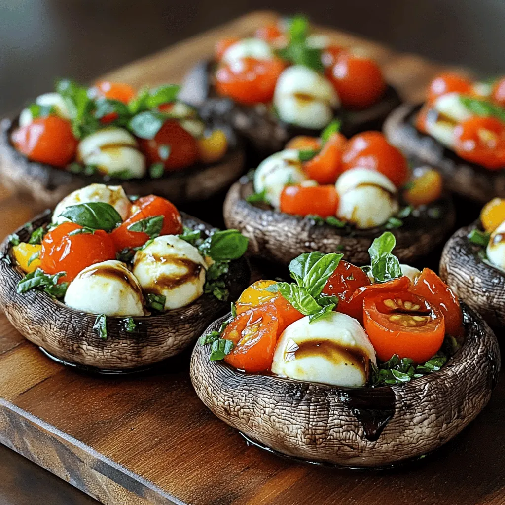 Portobello Mushrooms Filled with Caprese Delight Recipe