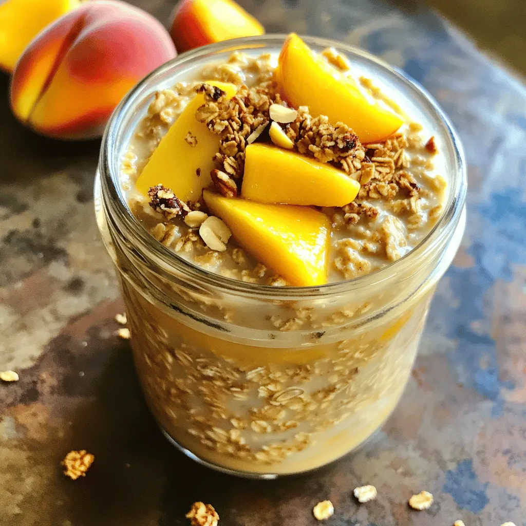 Peach Crisp Overnight Oats Simple and Tasty Recipe