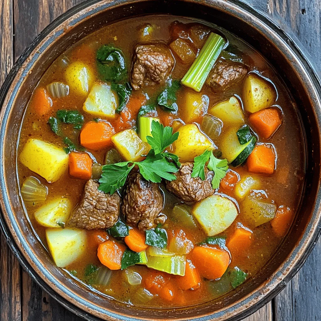 For a tasty vegetable beef soup recipe, you need fresh and hearty ingredients. Start with beef stew meat. Choose a good cut, like chuck roast. This meat becomes tender and flavorful when simmered.