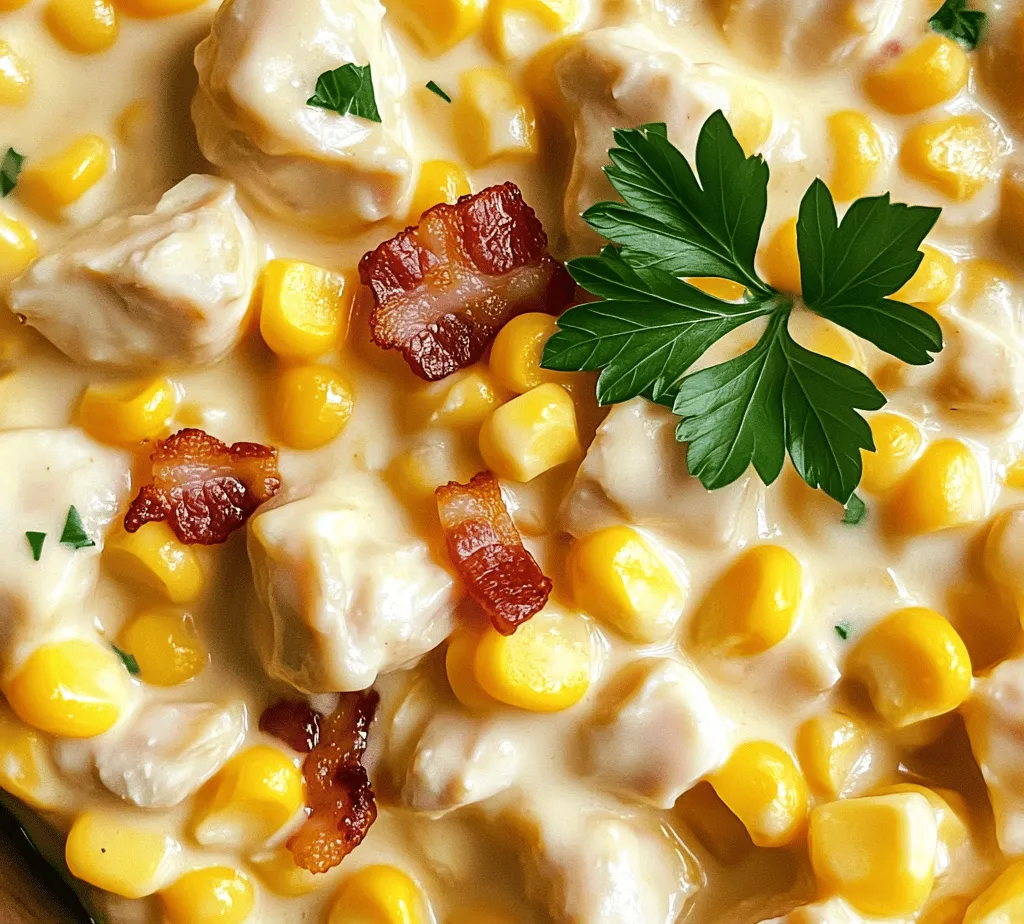 To make Chicken and Bacon Creamed Corn, you need fresh and tasty ingredients.