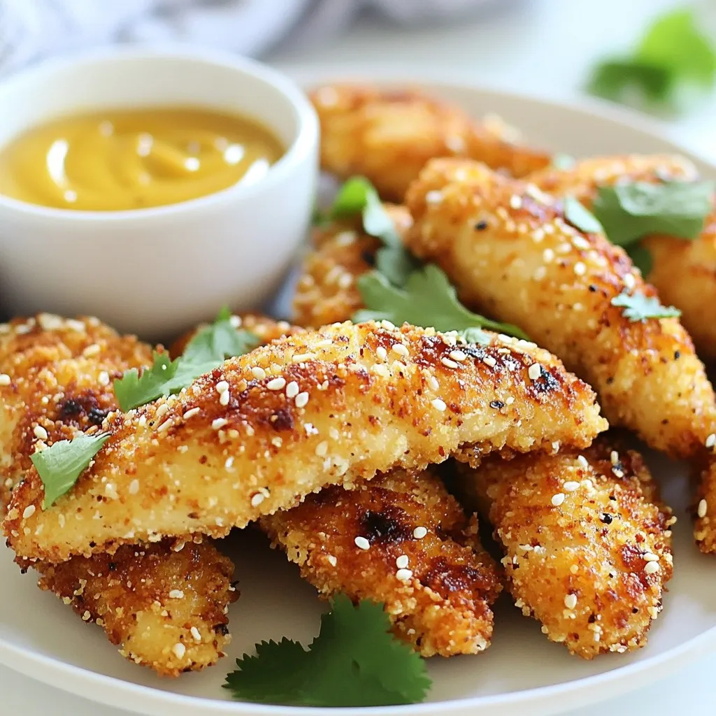 Crispy Sesame Chicken Tenders Crunchy Delight Recipe