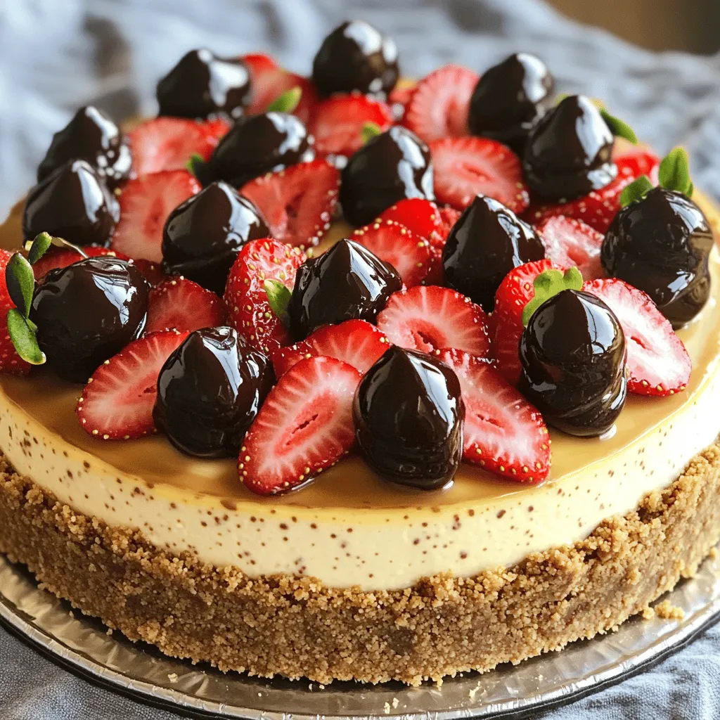 To make Chocolate Covered Strawberry Cheesecake, you need the following items: