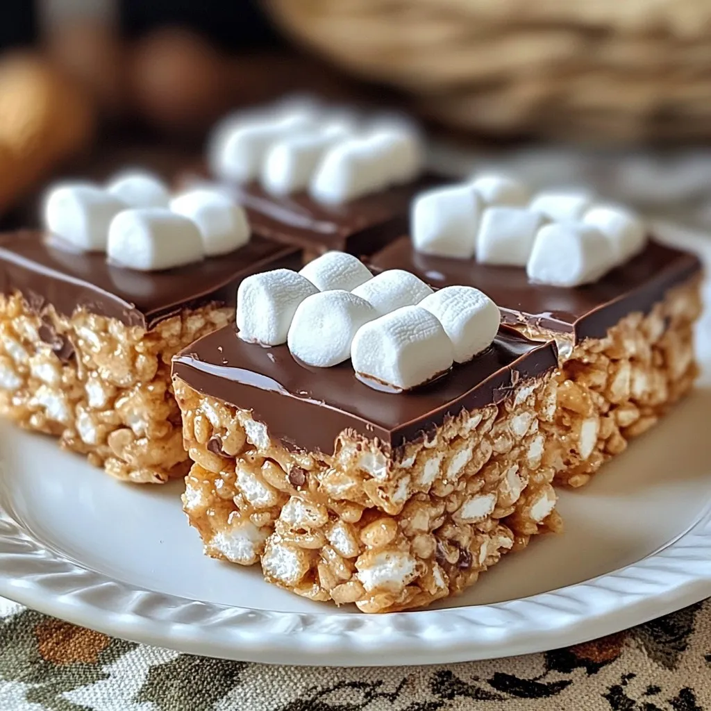 Chocolate Peanut Butter Rice Krispie Treats Delight