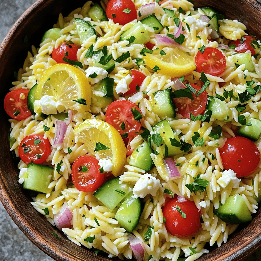 Lemon Garlic Orzo Salad Flavorful and Fresh Dish