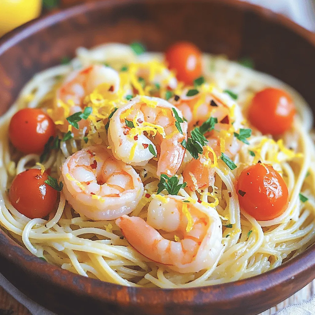 Zesty Lemon Garlic Shrimp Pasta Quick and Tasty Meal