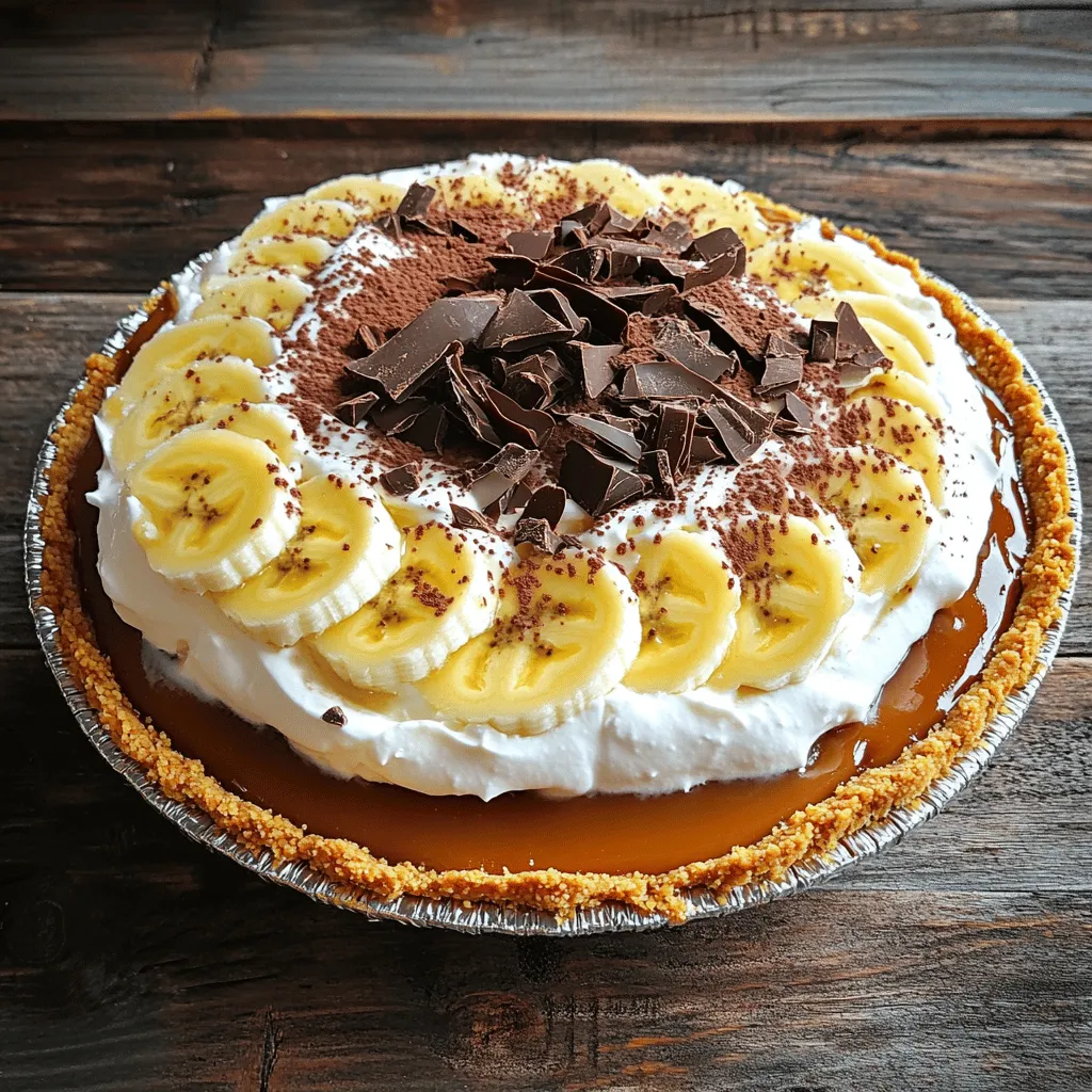 - 1 pre-made graham cracker pie crust - 2 large ripe bananas, sliced - 1 cup heavy whipping cream