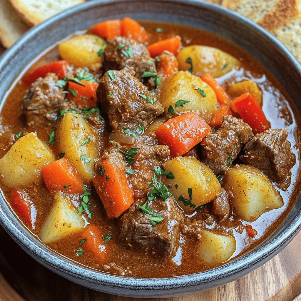 Hungarian goulash needs a few key ingredients to shine. The main star is beef chuck. This cut has good fat, which makes it tender and tasty. You should also use onions and garlic for a strong base flavor.