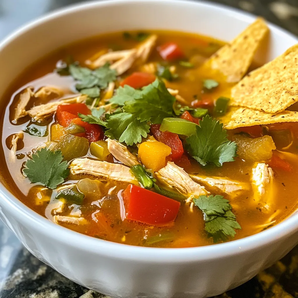 Chicken Fajita Soup Flavorful and Easy to Make