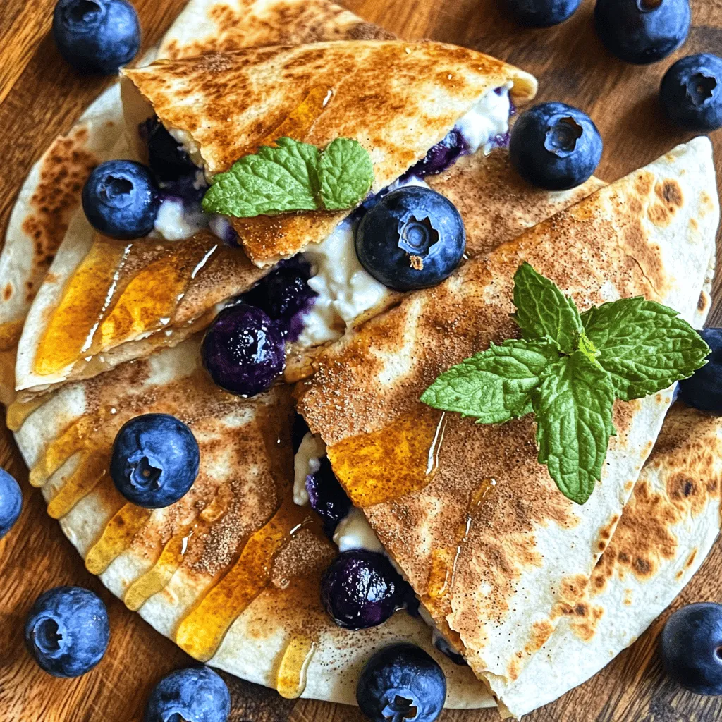 Blueberry Breakfast Quesadilla Quick and Tasty Meal