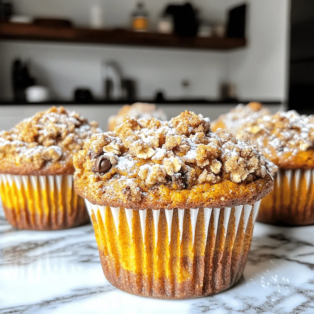 Pumpkin Chocolate Chip Streusel Muffins Delightful Treat