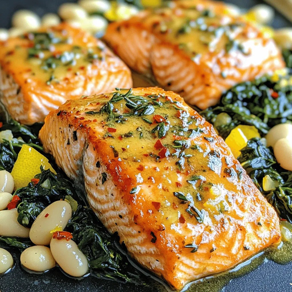The garlic butter salmon recipe shines with fresh, vibrant ingredients. Each one adds to the dish