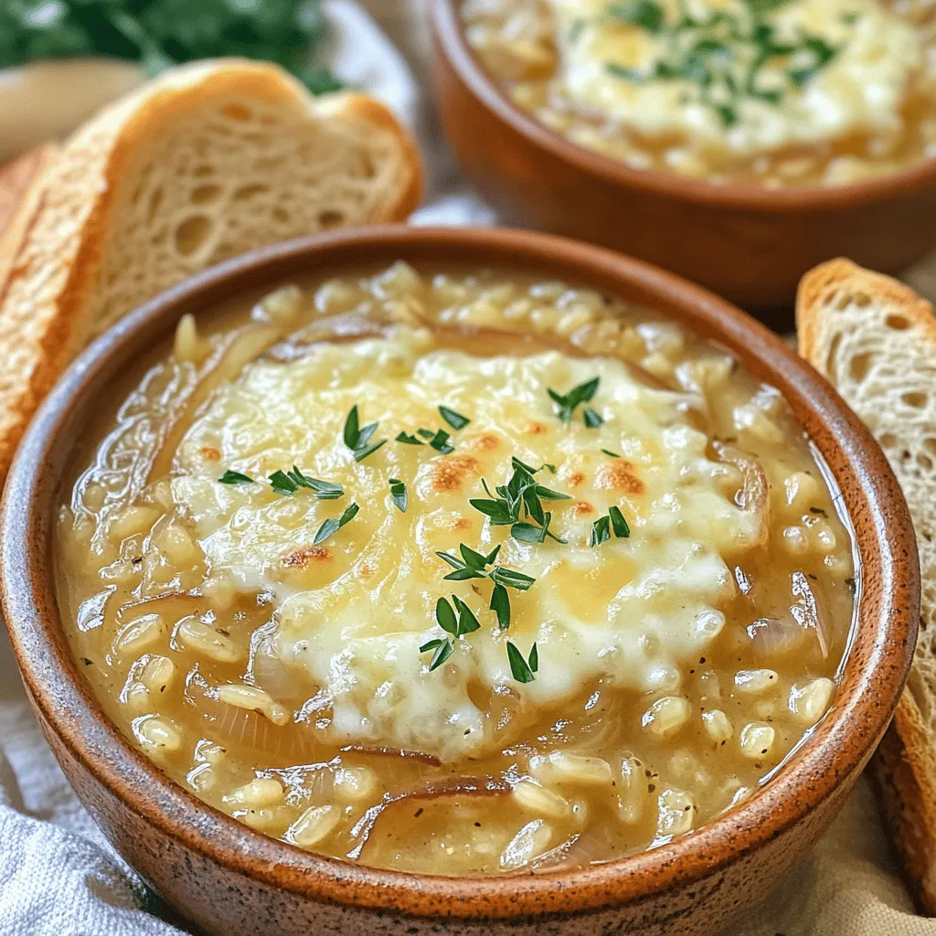French Onion Soup Rice Cozy Comfort Food Dish