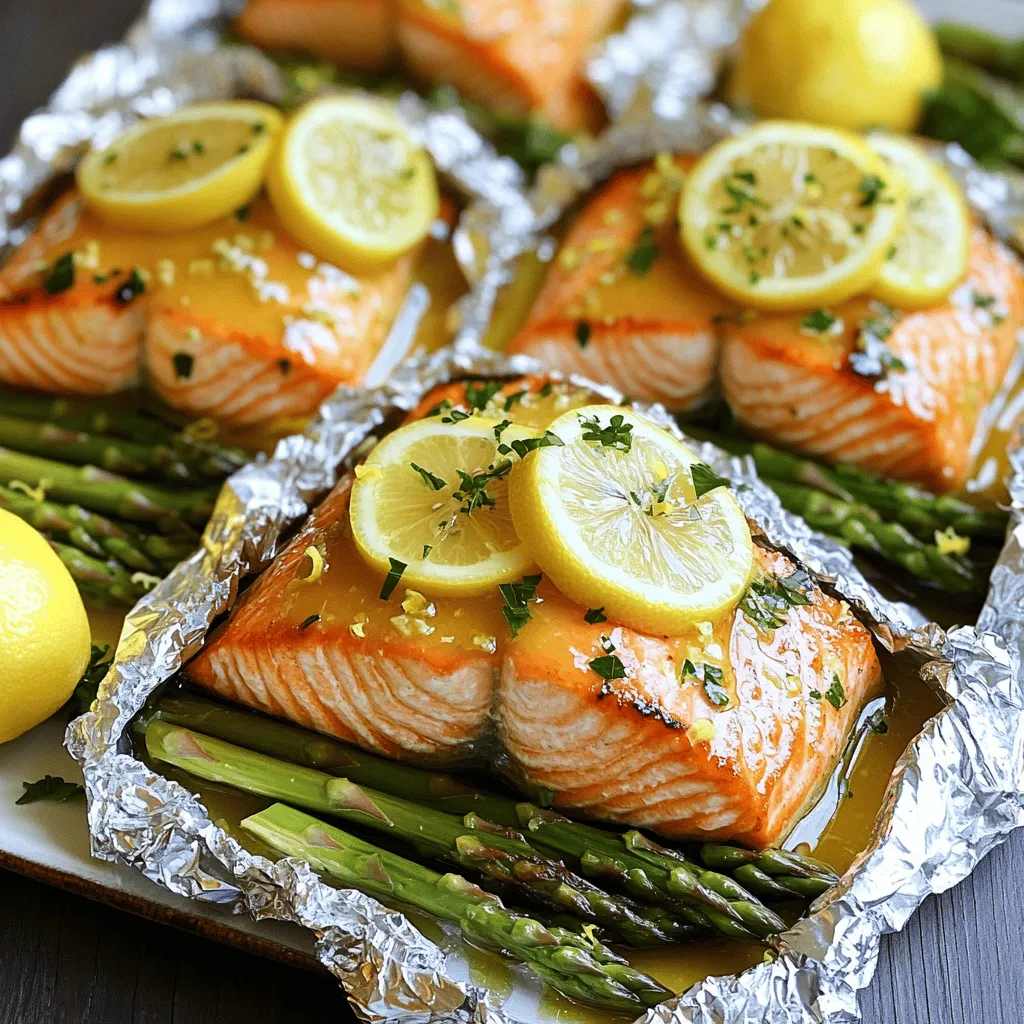 The key to a great baked salmon recipe lies in fresh, quality ingredients. For this dish, you will need two salmon fillets, each about 6 ounces. The salmon in foil cooks perfectly, keeping it moist and flavorful.