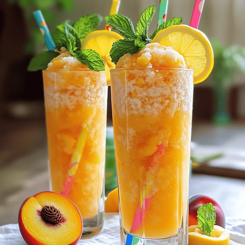 Peach Lemonade Slush Recipe Refreshing Summer Drink